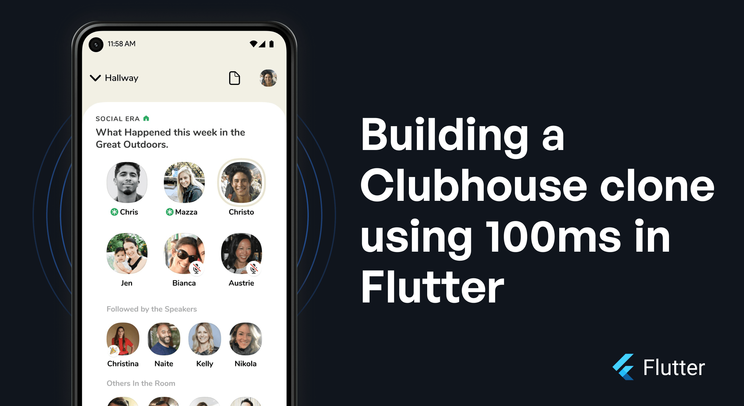 Clubhouse Clone Flutter | Cover Image