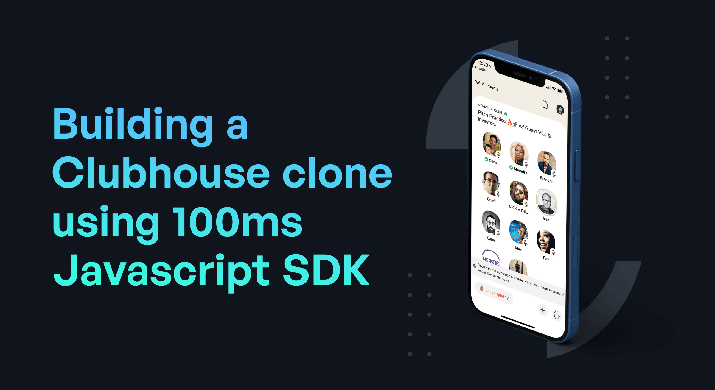 Clubhouse Clone Using Javascript | Cover Image