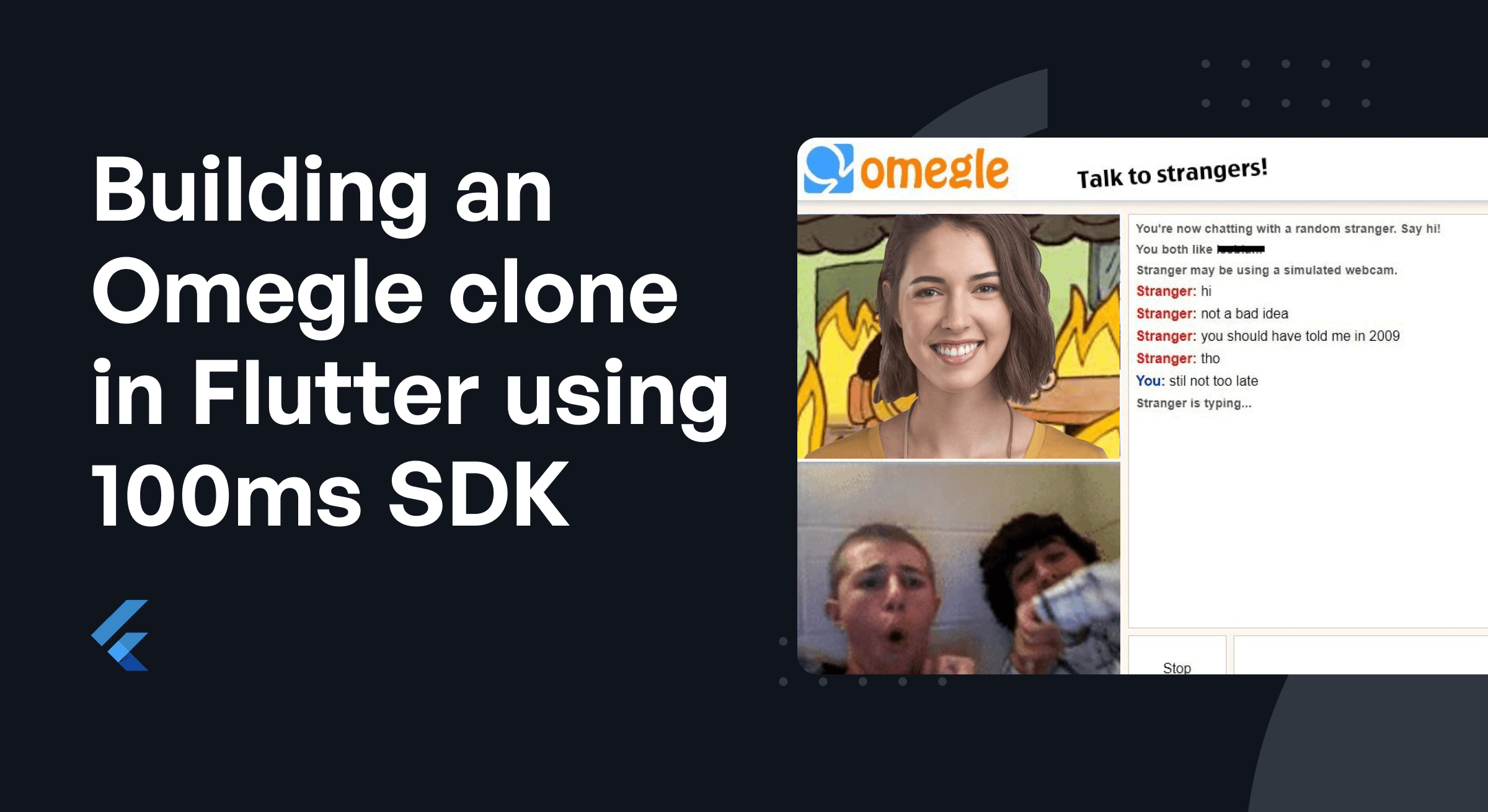 Omegle Clone in Flutter | Cover Image