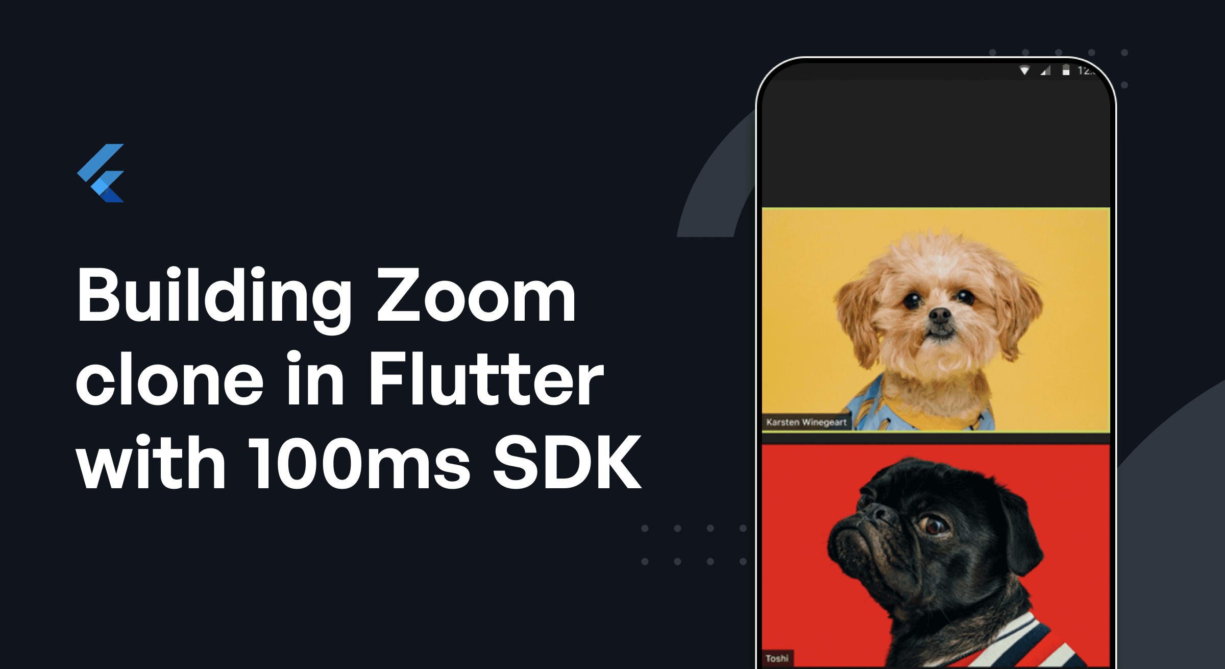 Zoom Clone in Flutter | Cover Image