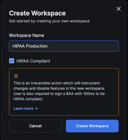 hipaa-workspace-creation