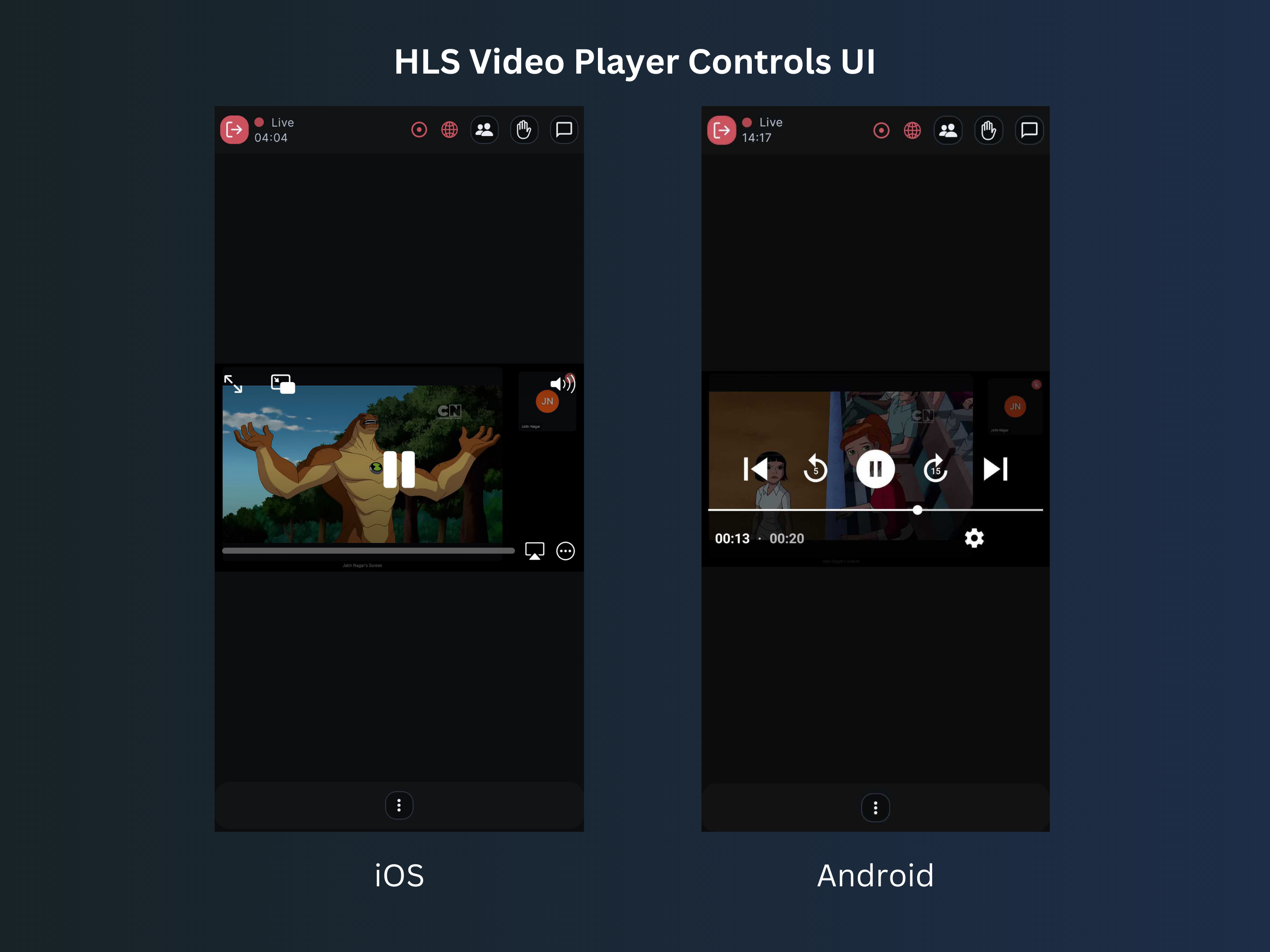 HLS Player Controls UI Showcase