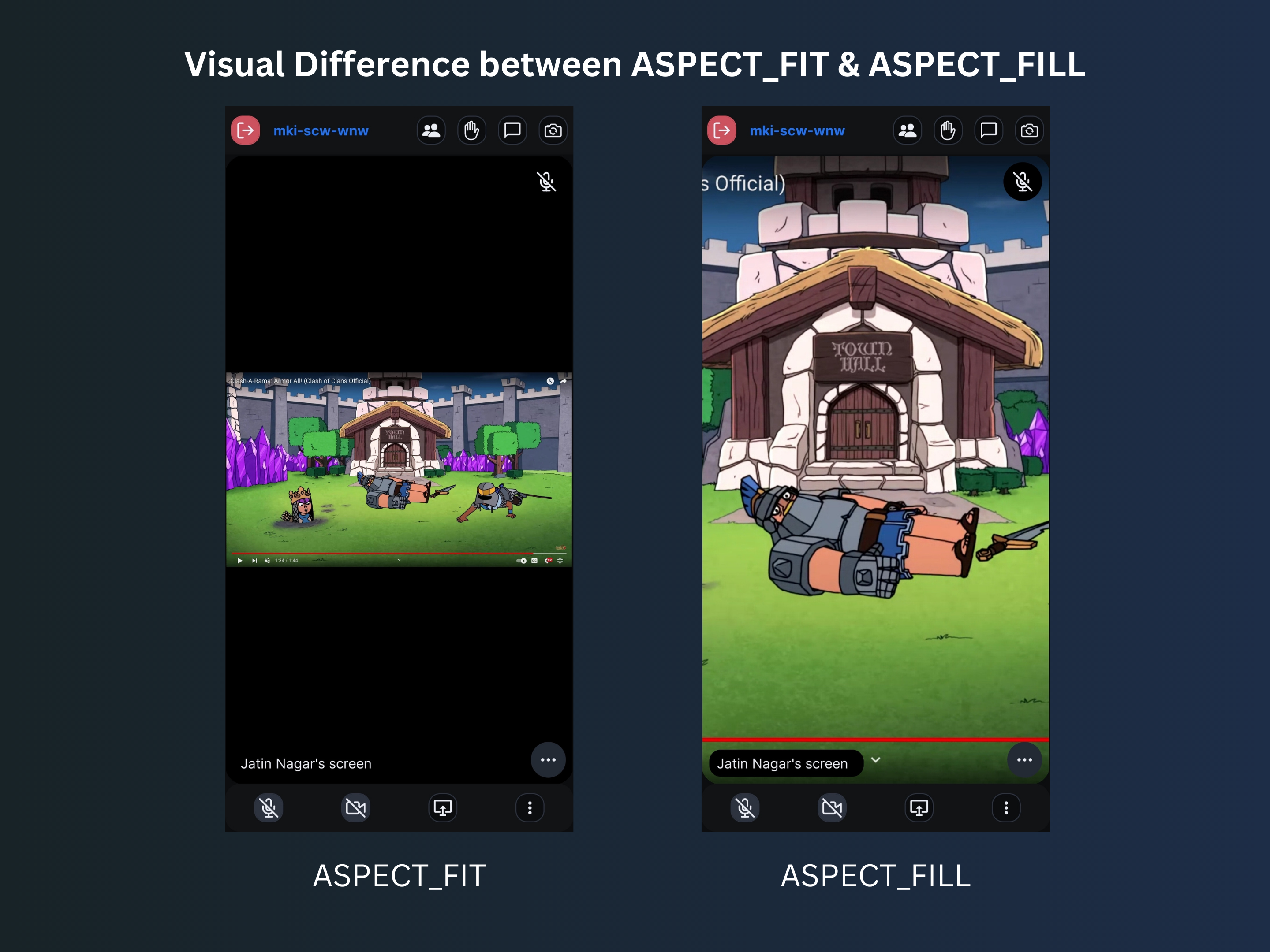 Visual Difference between Aspect Fit vs Fill